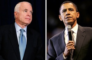 John McCain and Barack Obama